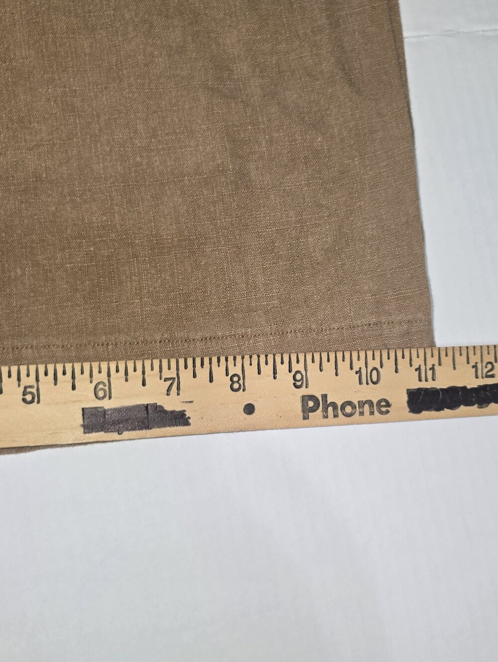 Zenana Large Taupe Linen Blend WideLeg Crop Pants Elastic Waist Drawstring - Picture 5 of 6